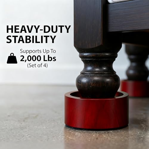 Lufia Solid Pine Wood Bed Risers 2 Inch Lift, Durable Furniture Risers for Beds, Sofas, Desks - Stylish Design, Easy Install, 2,000 lbs Capacity (2 Inch) - size: 2 Inch
