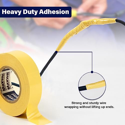 Yellow Electrical Tape Vinyl 3/4 In 60 Ft PVC Electric Tape - color: Yellow