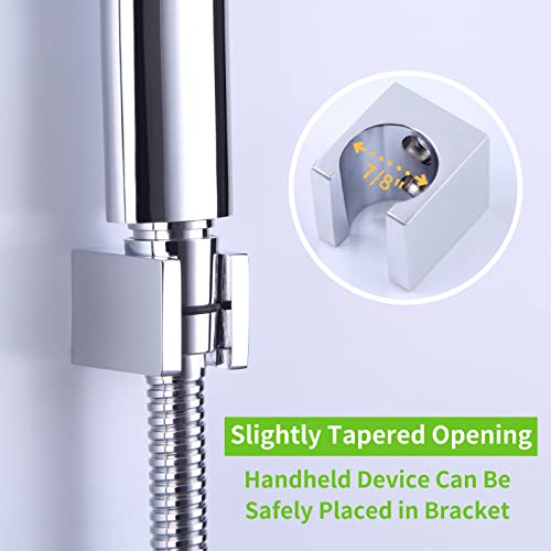 Angle Simple Shower Head Holder Wall Mount, Brass Sprayer Bracket, Chrome - color: Chrome