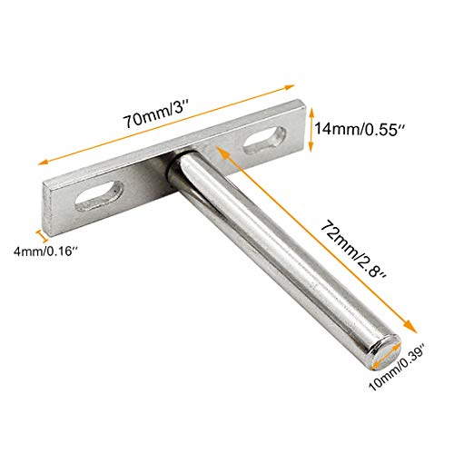 Luomorgo 3 Inch Floating Shelf Bracket, 4 Pcs Blind Shelf Bracket - size: 3 Inch