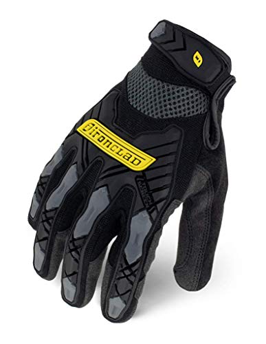 Ironclad Command Impact Work Gloves; Touch Screen Gloves Conductive Palm & Fingers, Impact Protection, Machine Washable - color: Black, size: Medium (Pack of 1)