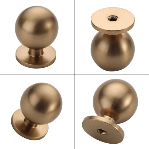 Asidrama 20 Pack Champagne Bronze Kitchen Cabinet Knobs, Cabinet Knobs Kitchen Cabinet Hardware for Cupboard Drawer Knobs Dresser Knobs - color: Champagne Bronze, style: 20 Pack