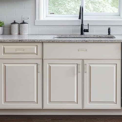 Ravinte Brushed Nickel Cabinet Handles Solid Handles,3 Inch,10 Pack - color: Brushed Nickel, size: 3 Inches Hole Center