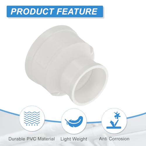 PATIKIL 75mm to 50mm Duct Reducer PVC Pipe Increaser Adapter Airflow Tube - size: 75mm to 50mm