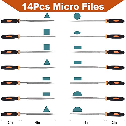 19pcs Metal File Set With Portable Case - T12 Drop Forged Alloy Steel Hand Tool Set With Handle Rasp for Metalwork