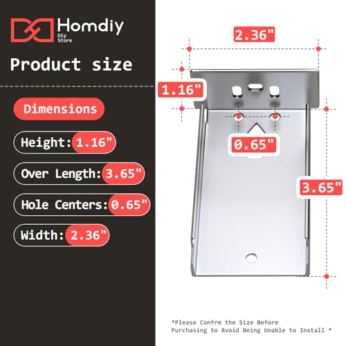 homdiy 10 Pairs Rear Mounting Brackets for 1.77 inch(45mm) Width Slides - color: Silver, size: 1.77 Inch