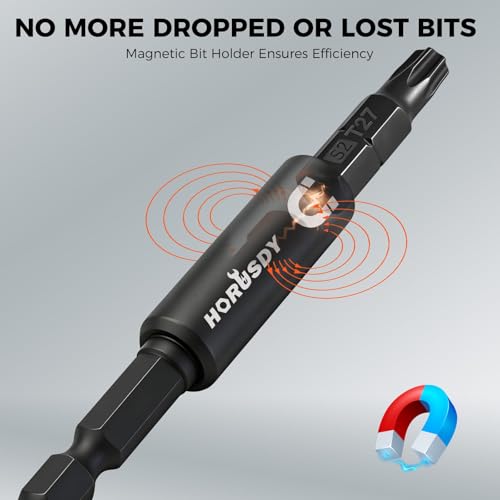 7-Piece High Torque Impact Socket Adapter & Magnetic Bit Holder Set, 1/4" Hex Shank Drill Socket Adapter to 1/2" 3/8" 1/4" Drive, Magnetic Bit Holder for Impact Driver & Drill, With Organizer Rack - color: 7 Pcs Black Magnetic Bit Holder