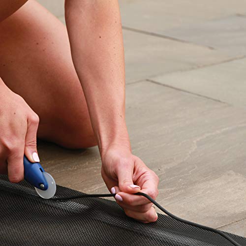 Saint-Gobain ADFORS Pet-Resistant Door & Window Screen Repair/Replacement Kit, 36 inches x 84 inches Charcoal Mesh with Spline/Rolling Tool & Spline -For DIY Window & Door Screens, Tear-Resistant
