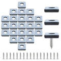 1" (25mm) Screw on Furniture Sliders, Gray/Black, 24pcs - size: 1 inch x 1 inch