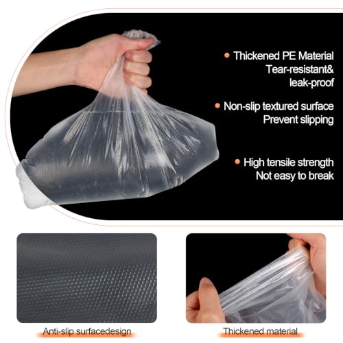 Shoe Covers for Rain, 7Pairs Clear Disposable Plastic Shoe Ponchos