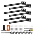 6pcs Wall Shelf Brackets Heavy Duty Floating Shelf Bracket Hidden,Invisible Black Shelving Brackets Decorative Floating Shelf Hardware Heavy Duty,Metal Shelf Support Bracket(8"-6pcs) - size: 8 inch-6pcs