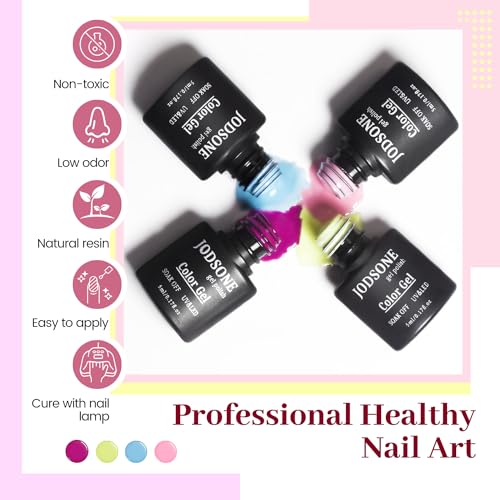 JODSONE 23 PCS Gel Polish Kit Colorful Fashion Classic Nail Gel Set 3 Bottles of Base Coat Matte and Glossy Top Coat - color: B26