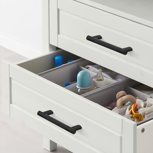 Matte Black Knurled Cabinet Handles Kitchen Pulls 3.75 Inch 10 Pack - color: Matte Black, size: 3.75" Hole Center