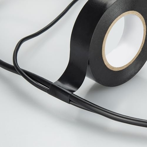 3-Roll White and 3-Roll Black Electrical Tape Combo 19mm × 18m High-Adhesion PVC Insulation Tape for Insulation Repair and Wire Protection - color: three white& three black