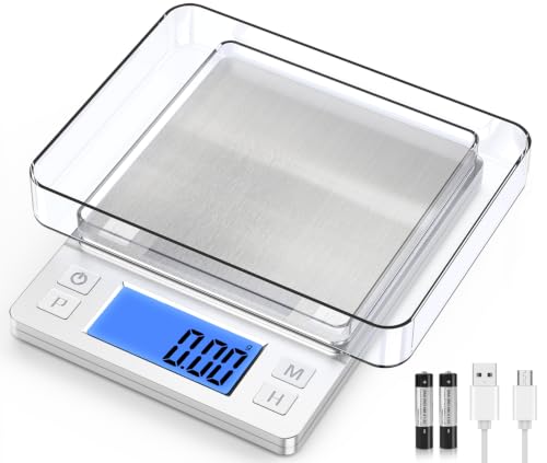 BOMATA 0.01g Small Digital Gram Scale, Upgraded 1kg Jewelry Scale - size: 0.01g/1kg Silver