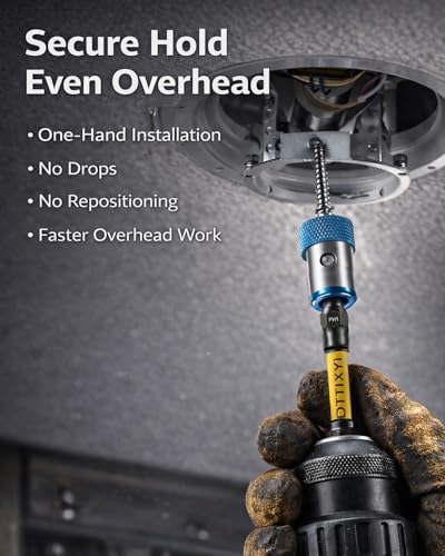 6PCS Screwdriver Head Magnetic Ring Set for Drill Drivers & Standard Chucks, Power Mag Bit Ring 1/4 Hex Shank, S2 Steel Double Ended Phillips PH1 PH2 PH3 Bits (65mm & 3IN), Magnetizer