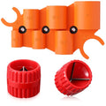Relaxweex 3 Pcs Pipe Deburring Tool Set, 1/4'' to 1'' Depth Gauge and 2 Pcs 1/8'' to 1-5/8'' Inner Outer Reamer for PEX PVC CPV Copper Tubing Plumbing Chamfer Tools for Push to Connect Fittings