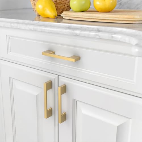 Amerdeco 10 Pack Champagne Bronze Cabinet Pulls 3 Inch(76MM) Hole Centers Kitchen Cabinet Handles Cabinet Hardware Kitchen Handles for Cabinets Cupboard Handle Drawer Pulls ZH0060 - color: Champagne Bronze, size: 3"/76mm Hole Center, style: 10 Pack