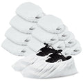Shoe Covers Disposable 200Pack(100Pairs) Thicker White Shoe Booties Cover Non Slip for Home Floors Carpet Indoor,fits up to US Women 14.5 and Men 13.5 - size: Large-Plus