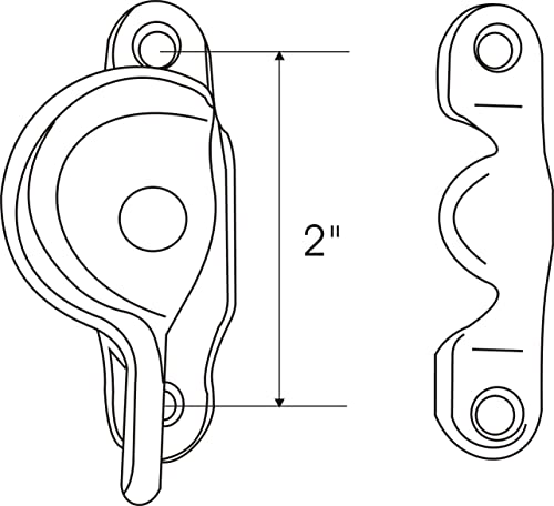 QCAA Forged Brass Sash Lock in Solid Brass, CTC 2", Satin Nickel Brushed US15, 2 Pack - color: Satin Nickel Brushed, size: 2 Pack