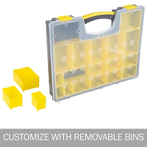 Stalwart Storage Organizer Tool Box Set, Yellow/Black, Set of 4