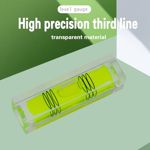 High precision mini level bubble, double line small bubble, three line flat ball household level ruler can be turned 180 degrees (Non-magnetic, 52 * 18 * 15mm（4PCS)) - size: 52*18*15mm（4PCS)
