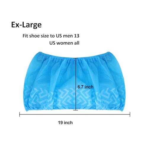 Disposable Shoe Covers, Non-Slip, 100 Pairs, Fits Men's 14 - size: Extra Large 200 Pack