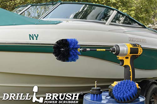 Boat Cleaning Supplies - Hull Cleaning Brush Set - Fishing Boat Scrubbing - color: Blue