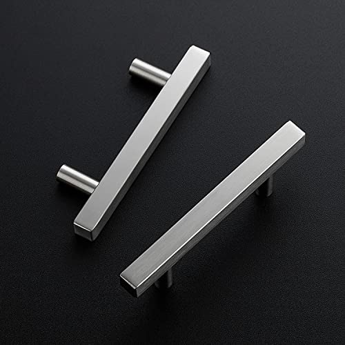 Ravinte Square Cabinet Handles, 15 Pack, 3.75" Hole Centers, Brushed Nickel - color: Brushed Nickel, size: 3.75 inch hole center