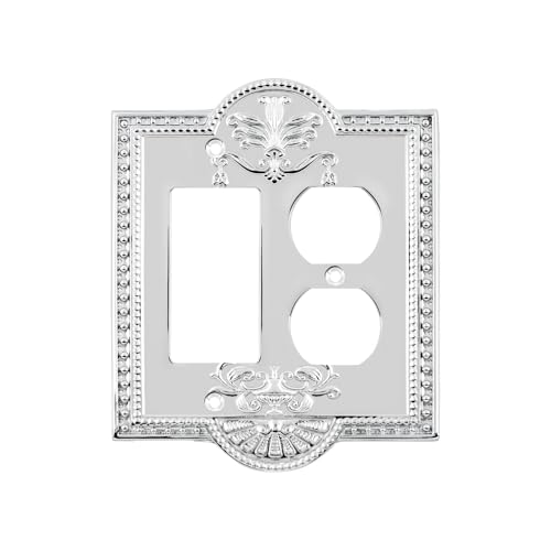 Nostalgic Warehouse Meadows Light Switch Cover Plate - color: Bright Chrome, size: Rocker and Outlet