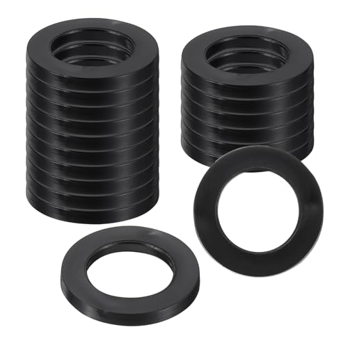 uxcell 18Pcs Rubber Washers, 15/16 OD x 9/16 ID x 0.1" Thickness Flat Washers for Bolts Spacers, Shower Head, Plumbing, Hose Connecting - size: 15/16 OD x 9/16 ID x 0.1"