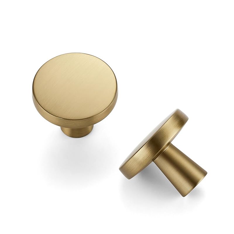 JOY DECOR Champagne Bronze Solid Kitchen Cabinet Knobs 1-1/4 Inch 5 Pack - color: Champagne Bronze