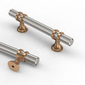 Asidrama 10 Pack 3 Inch(76mm) Knurled Satin Nickel and Champagne Bronze Kitchen Cabinet Handles, Cabinet Pulls Kitchen Cabinet Hardware Cupboard Handles Drawer Pulls - color: Nickel-Champagne Bronze, size: 3" Hole Center, style: 10 Pack