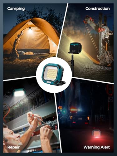 Smiling Shark Portable Work Light with Magnetic 7500 mAh Rechargeable - color: Blue