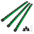 Reniteco Magnetic Socket Organizer Set, 3-Pack 3/8” Socket Rails - color: Green, size: 3/8-Inch Drive,3pc