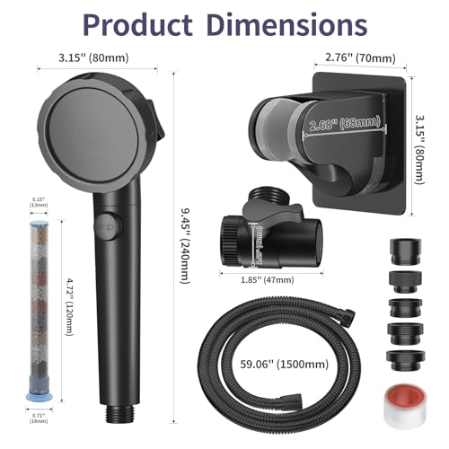 HOWUWEY Matte Black Sink Hose Attachment for Faucet with 5 Adapters - color: Matte Black