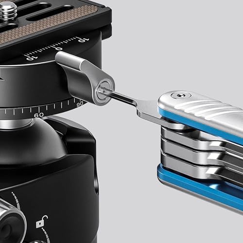 LEOFOTO MPL-3 Folding Mini Tool Set with Screwdrivers and Hex Key Wrenches, Compatible with Most Camera Cage Rig Tripod QR Plate, Compact & Lightweight - color: Mpl-3