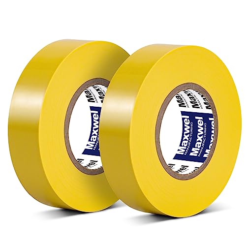Yellow Electrical Tape Vinyl 3/4 In 60 Ft PVC Electric Tape - color: Yellow