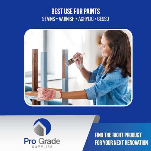 Pro Grade Paint Brush Set - 6-Pack - 2" Angle Brushes for All Latex and Oil Paints & Stains - Home Improvement - Interior & Exterior Use - size: 3Ea H 2A (Pack of 2)