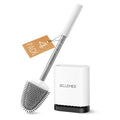 Sellemer Silicone Toilet Brush, Ventilation Slots Base Holder 4 Pack, White - color: White-4pcs