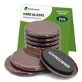 Furniture Sliders for Carpet 8 PCS - 3 1/2" Brown - size: 8 PCS 3 1/2" Brown