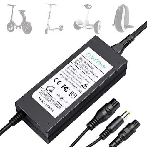 3 in 1 Replacement Charger for 2A 42v/36v 3 Claw (8mm/12mm) Female Port (5.5mm*2.5mm Universal 2.1mm) for, Jetson, Swagtron, Gotrax,Swagway,Razor