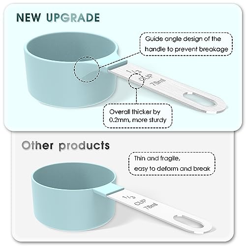 Measuring Cups & Spoons Set, Stackable Cups and Spoons - color: Black