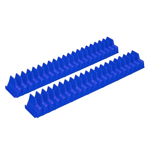 Ernst Manufacturing Wrench Pro - Modular Wrench Organizer for 40 Wrenches (Blue) with Anti-Slip Cleats (Patented) - Made in the USA - color: Blue