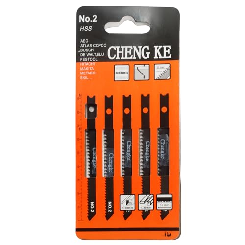 5Pcs QTY10 Jig Saw Blades Set for Clean Cutting Wood