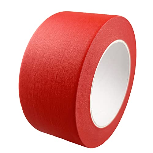 Red Wide Masking Tape, 3 Inch X 55 Yards - color: Red, size: 3 Inch X 55 Yard