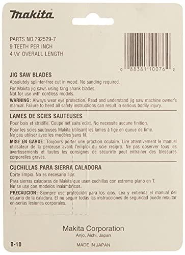Makita 792529-7 Jig Saw Blade #B-10 5-Pack , Black
