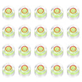 HARFINGTON 20pcs Circular Bubble Spirit Level 8x5.5mm Mini Round Bubble Spirit Level Little Measuring Layout Tools for TV Industrial Carpentry Picture Frame, Green/Red - color: Green/Red, size: 8x5.5mm