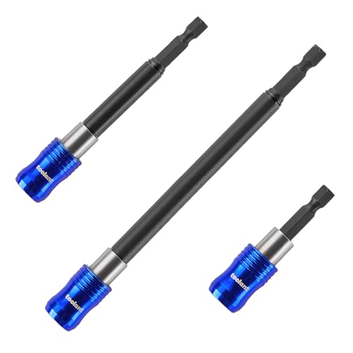 toolant 3pc Magnetic Drill Bit Extension Set, 2.5"/4"/6", Anti-Wobble, 1/4" Hex - size: 3PCS