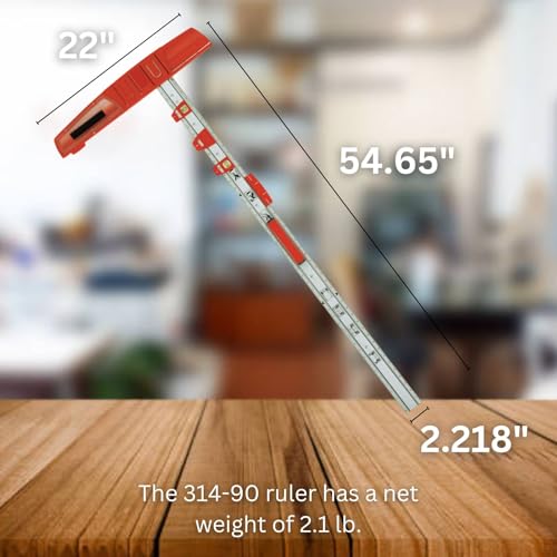 Kapro - 314 Set & Match System - Mark & Level - With Ruler, Slide & Lock Vials, T-Square Head Handle & Knife Guide - Magnetic - Aluminium - 48”